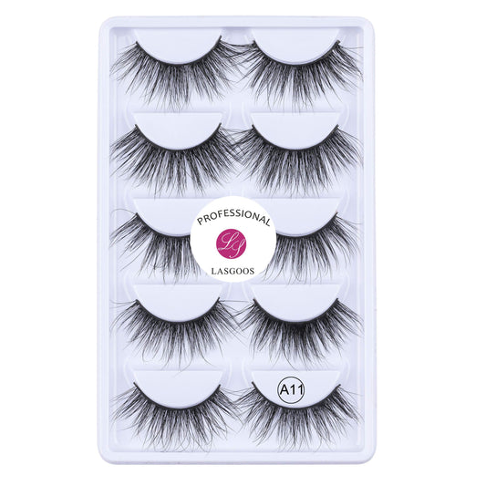 LASGOOS 3D Mink Lashes provide natural volume for everyday elegance.