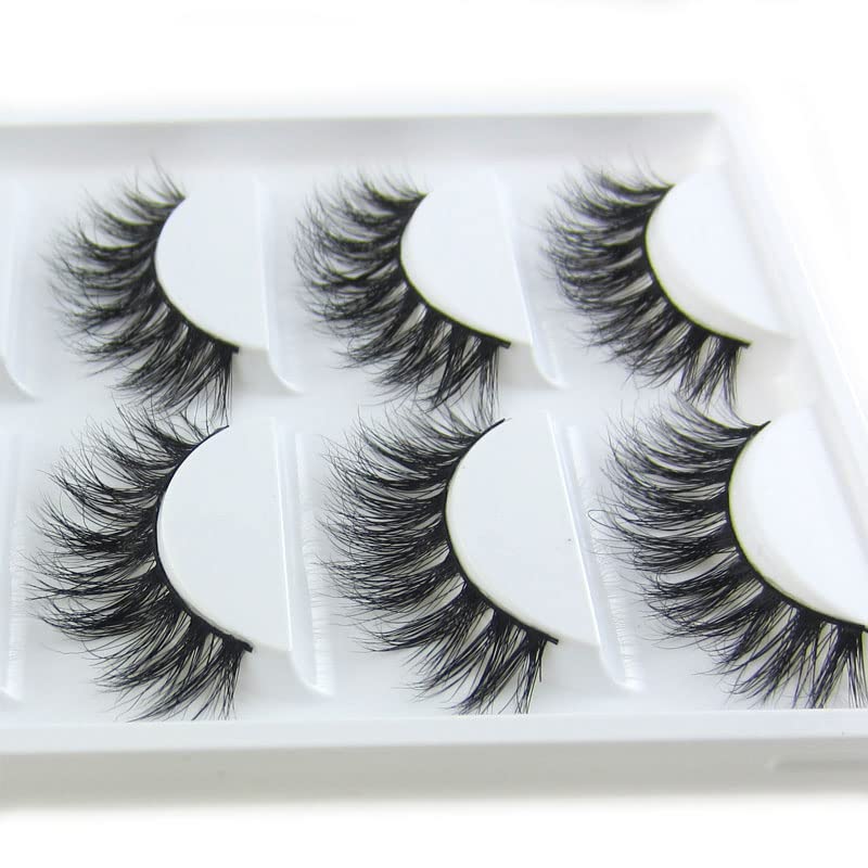 LASGOOS lashes on-eye display, wispy 3D style for evening looks