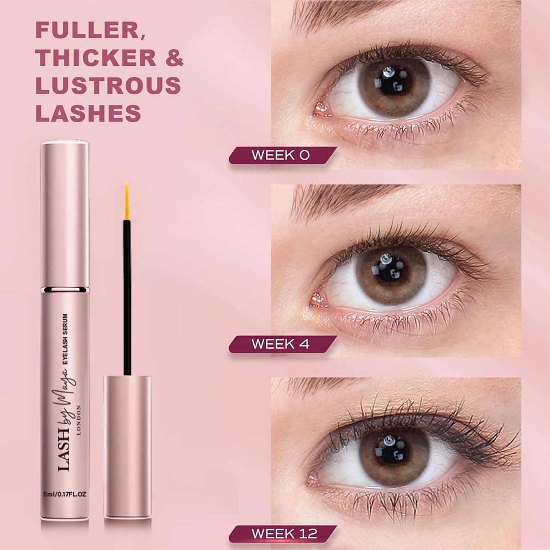 LASH by Maya Serum flatlay with product and lifestyle items