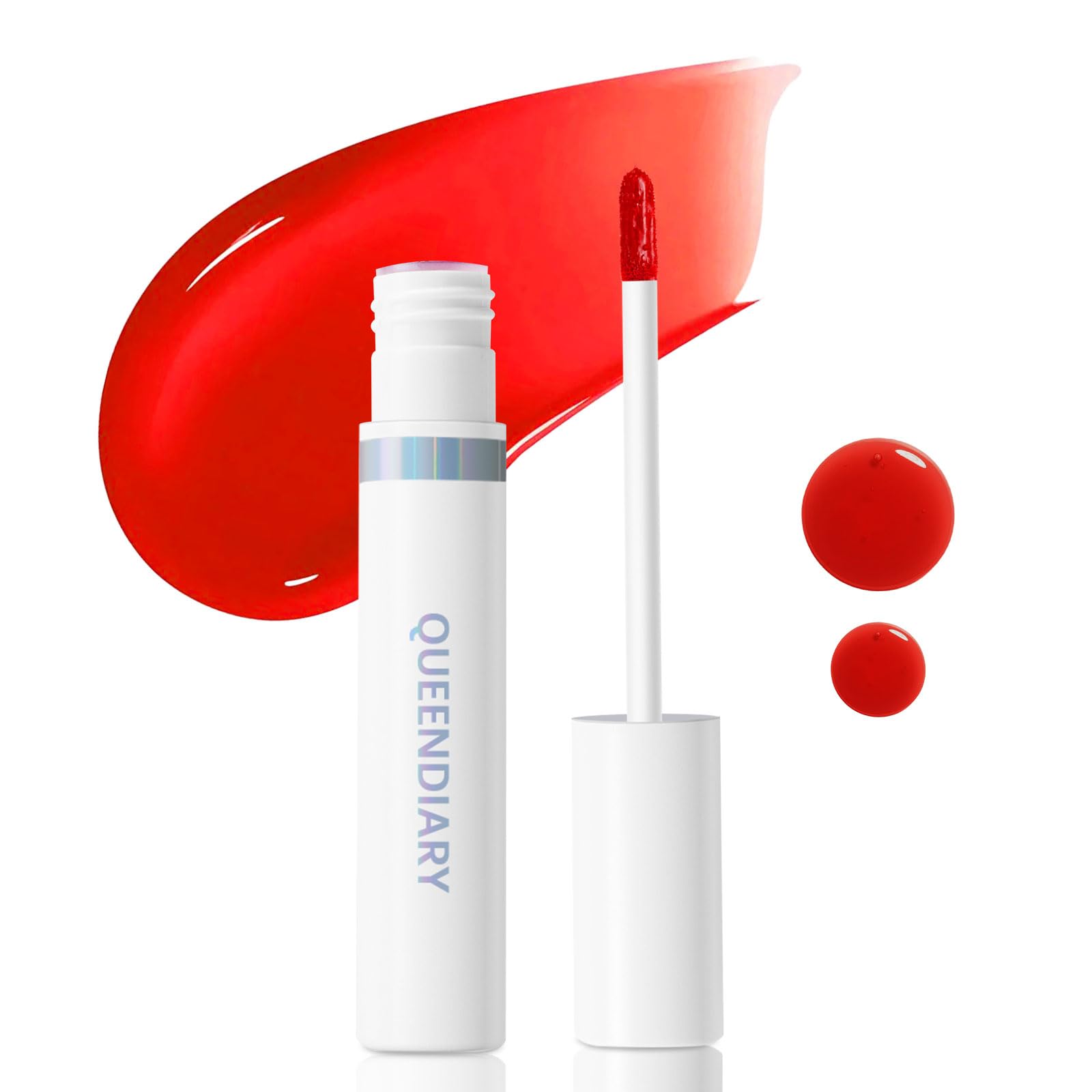 LashCharm lip stain peel-off application shows precise color with a clean finish.