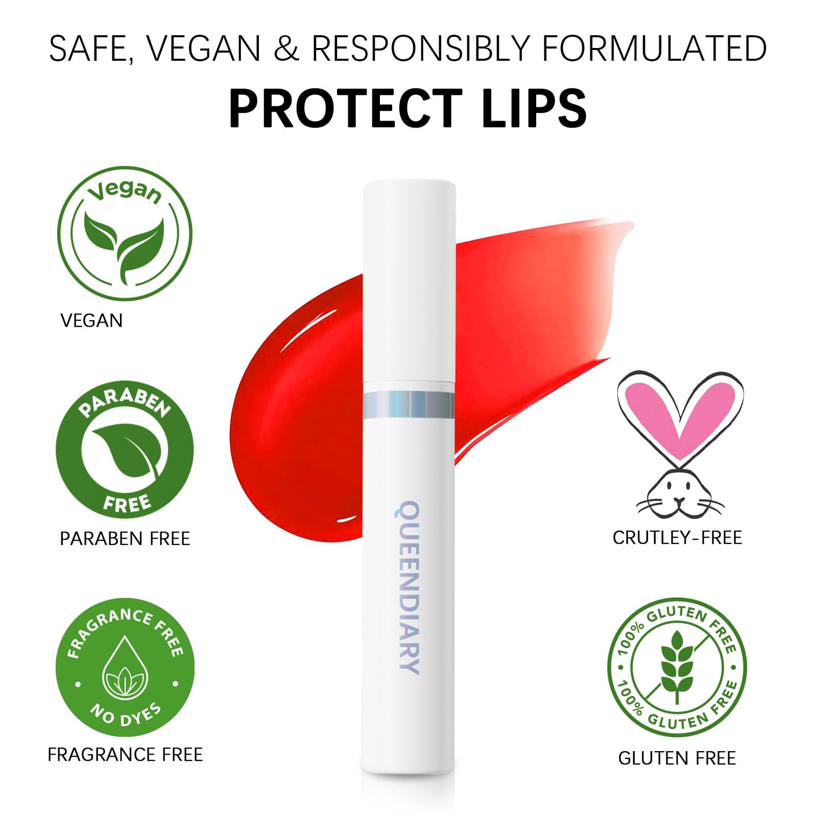 Lashcharm six-shade lip tint range for every occasion.