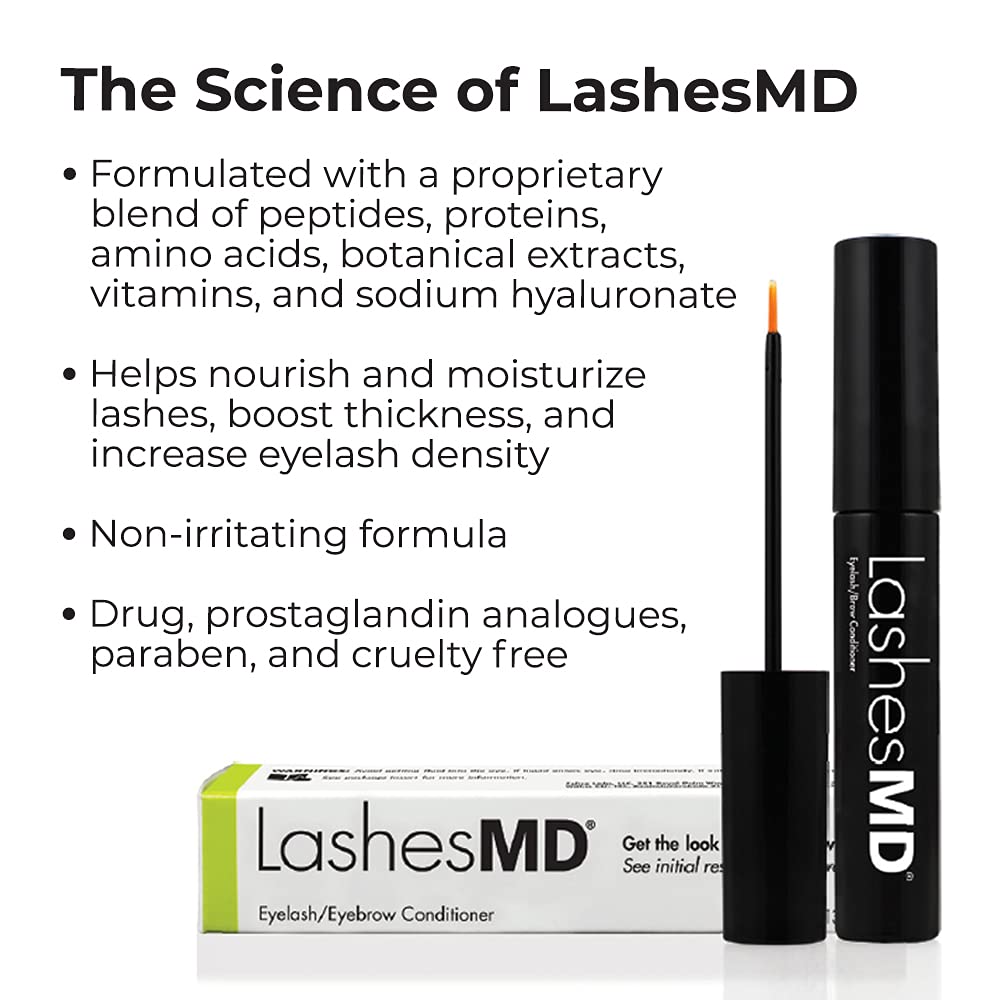 LashesMD serum application brush enabling easy nightly use for lash growth