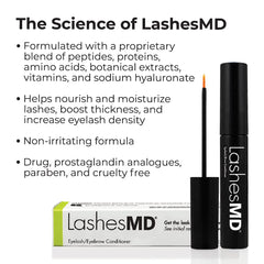 LashesMD serum application brush enabling easy nightly use for lash growth