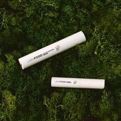 LashFood Eco-certified packaging box highlighting vegan and dermatologist-tested product.