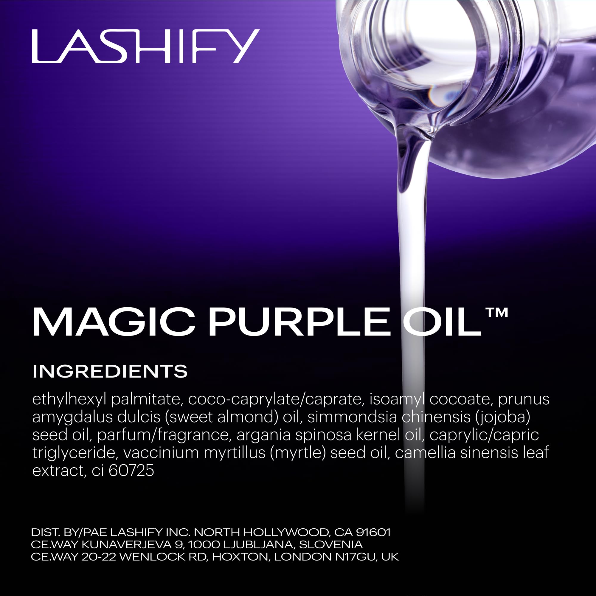 Lashify Magic Purple Oil fragrance highlights its clean, sophisticated aroma.