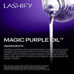 Lashify Magic Purple Oil fragrance highlights its clean, sophisticated aroma.