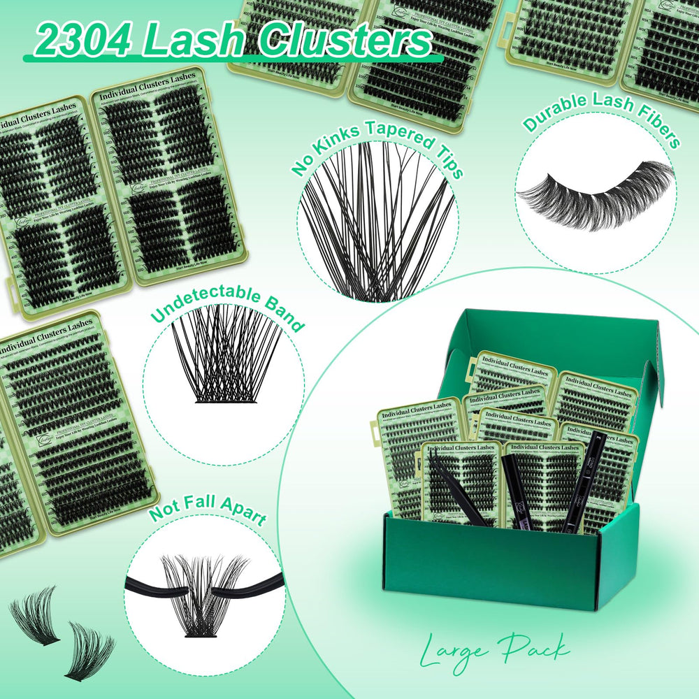 LASHSUN Cluster lashes enhance eye makeup with natural-looking density