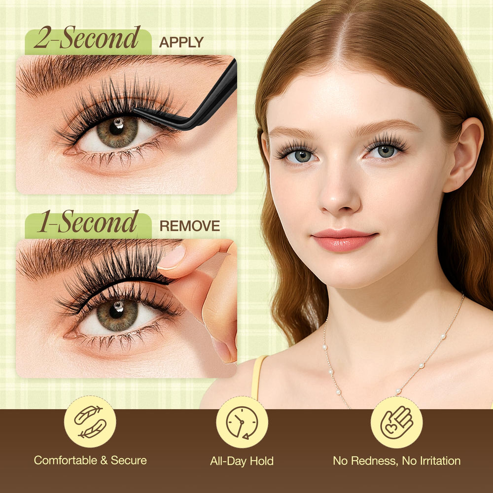 LASHVIEW CV010 cat-eye wispy lashes for a defined look.