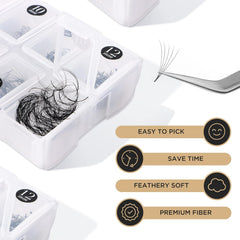 LASHVIEW easy-pick-up premade fans aiding quick application