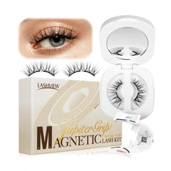 LASHVIEW JupiterGrip magnetic lashes close-up showing natural look and secure magnets