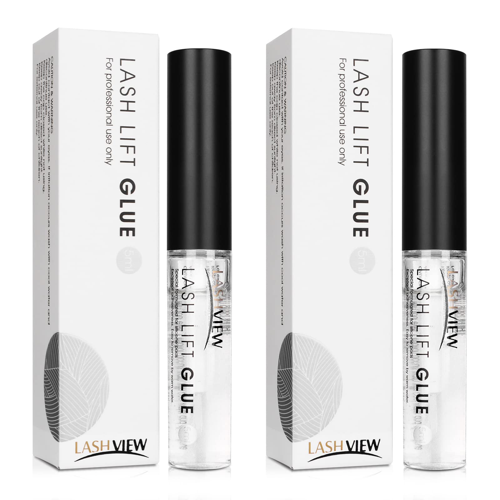 LASHVIEW lash lift glue 2pcs 5ml pack for quick, clean lash shaping