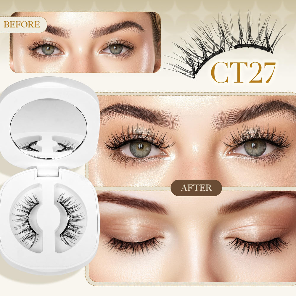 LASHVIEW magnetic lashes applicator in use demonstrating quick placement