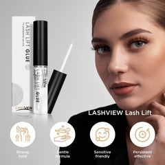 LASHVIEW lash lift glue safe for silicone pads with mild formula
