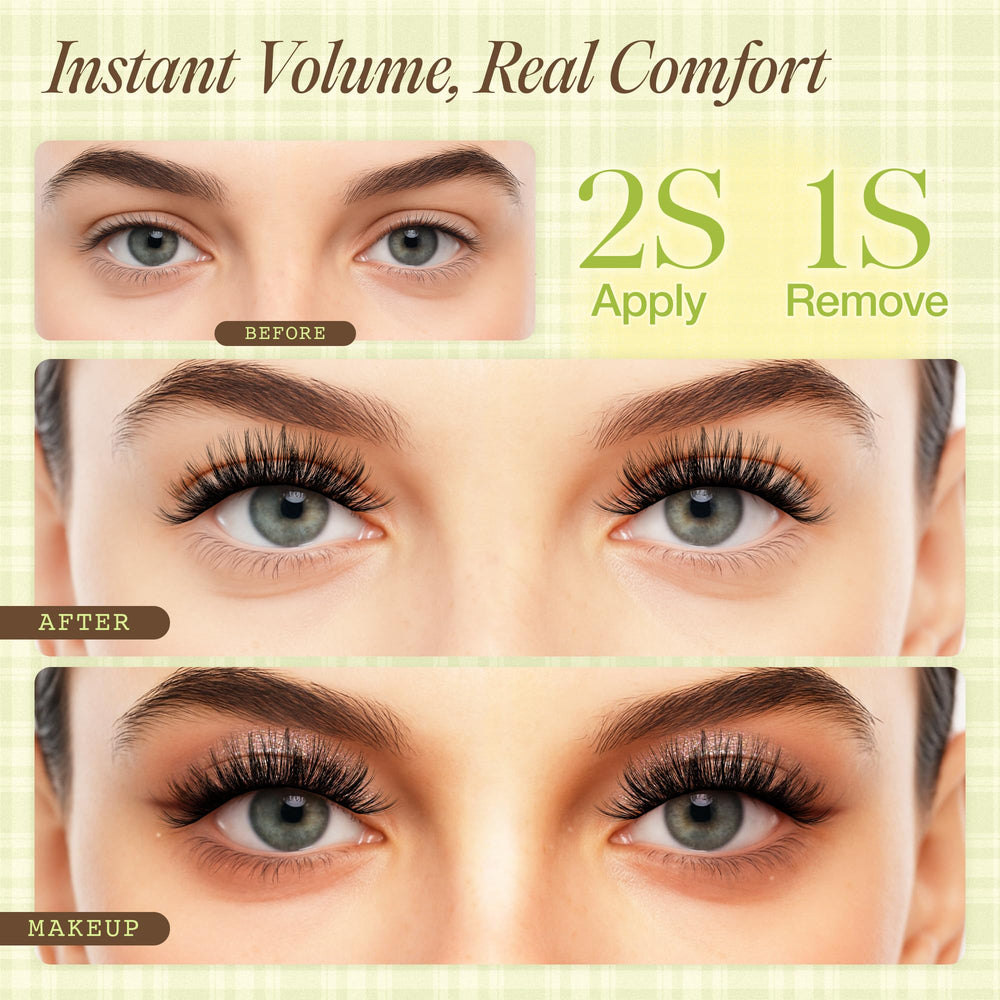 LASHVIEW press-on lashes no glue required for quick application
