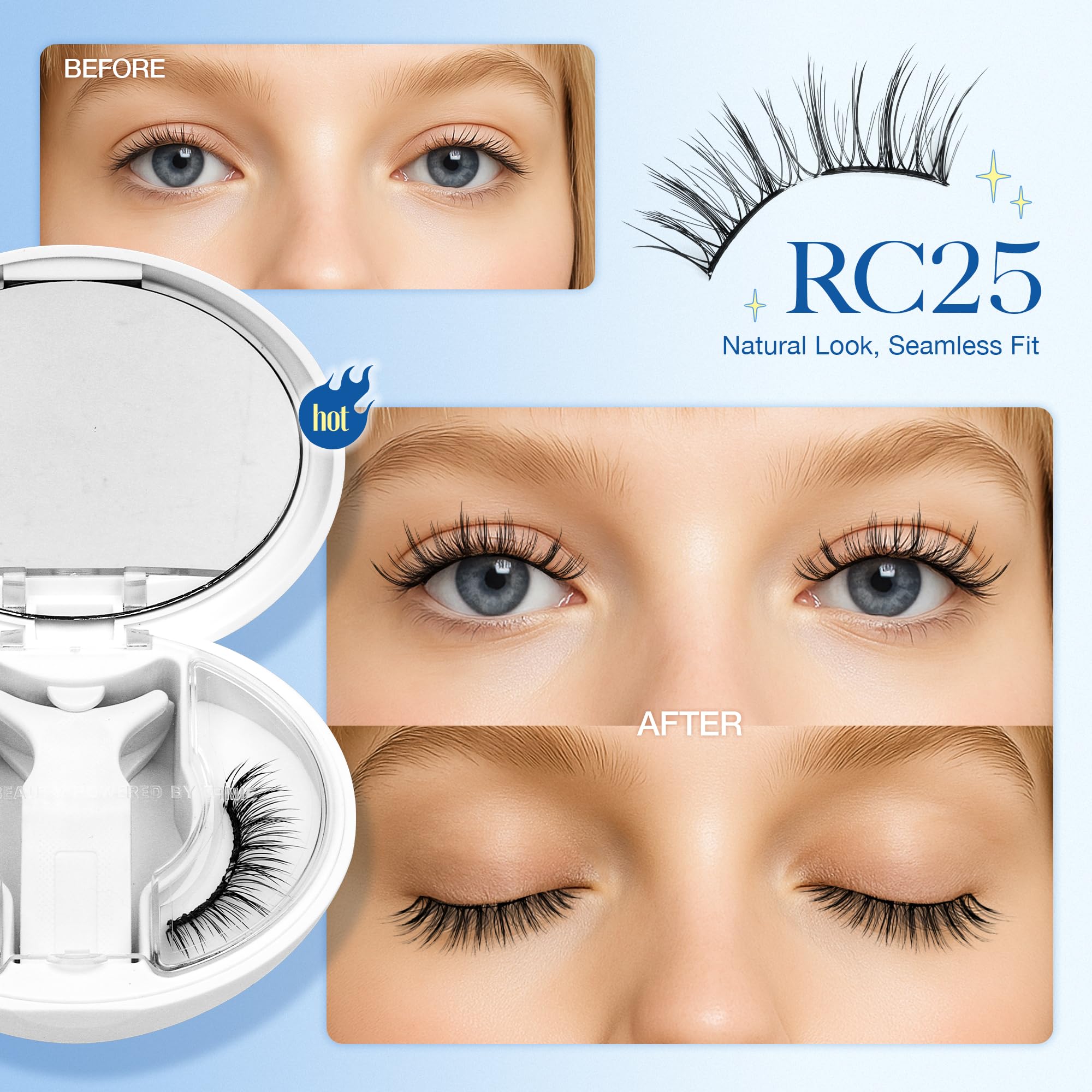 LASHVIEW RC25 applicator enables precise, glue-free attachment