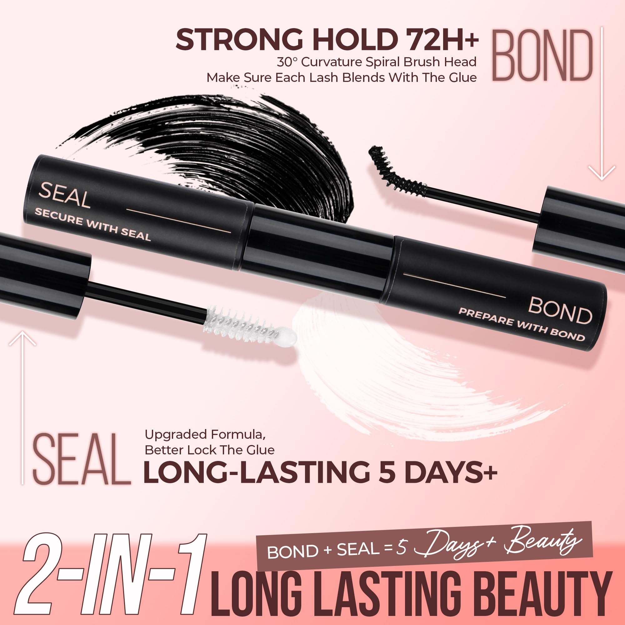 LASHVIEW Seal brush delivers even coverage to lock in cluster lashes