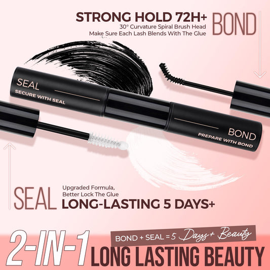 LASHVIEW Seal brush delivers even coverage to lock in cluster lashes