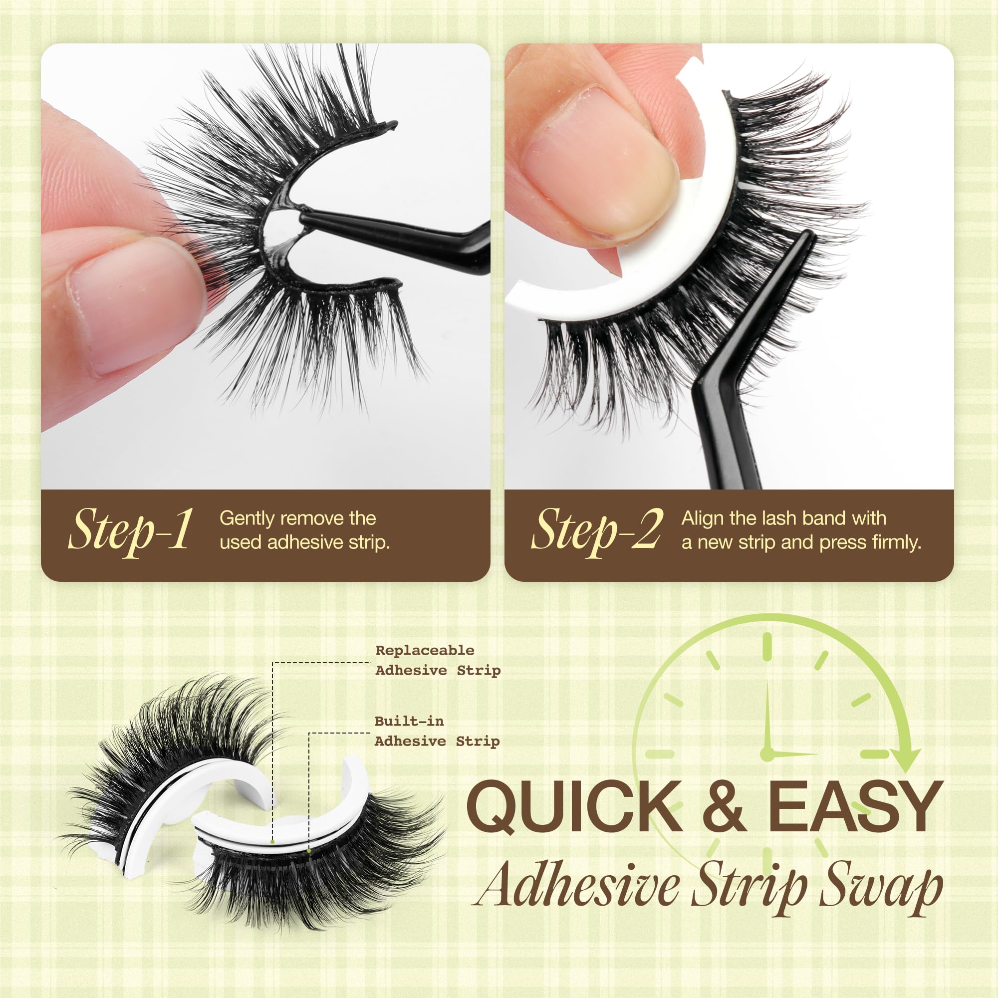 LASHVIEW lashes with secure hold that resists humidity or sweat