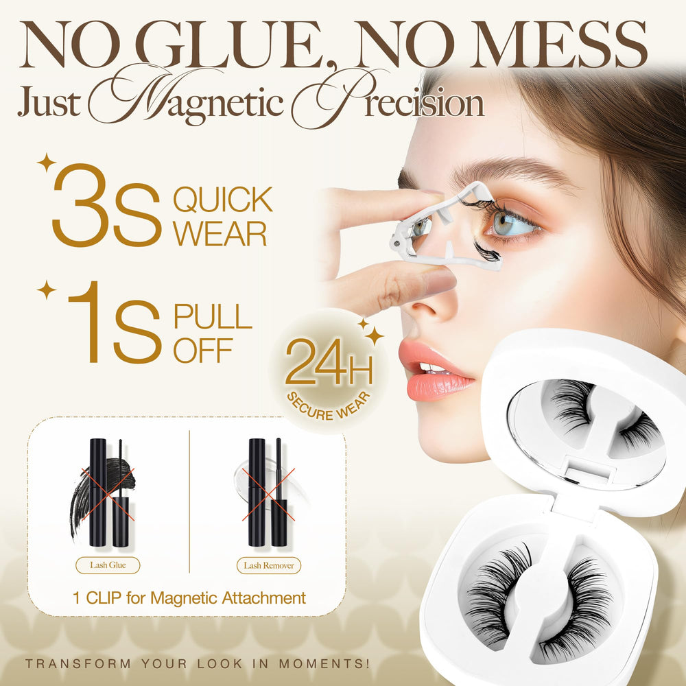 LASHVIEW Soft magnet material conforms to the eye for comfort