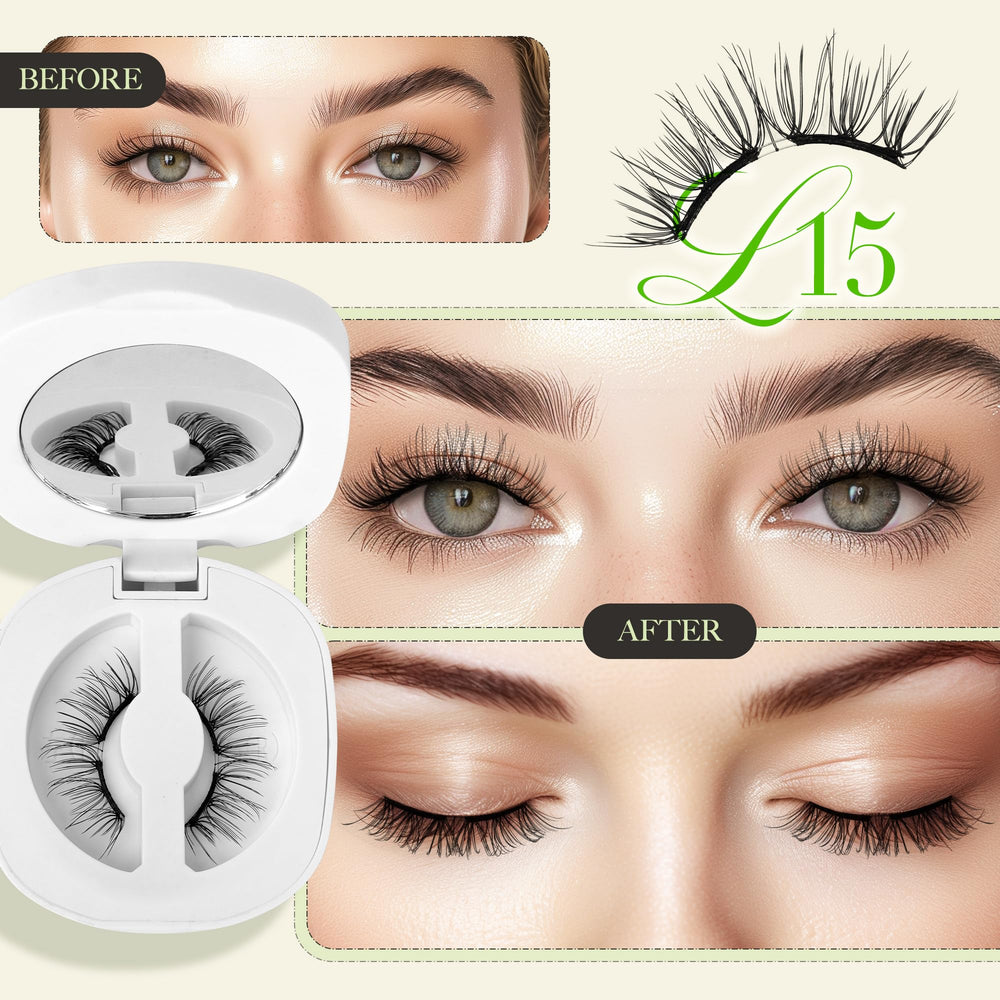 LASHVIEW Upgrade Magnetic Lashes with applicator included for quick, glue-free application.