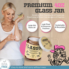 LASSO TALLOW face-application motion shows quick absorption and hydration.