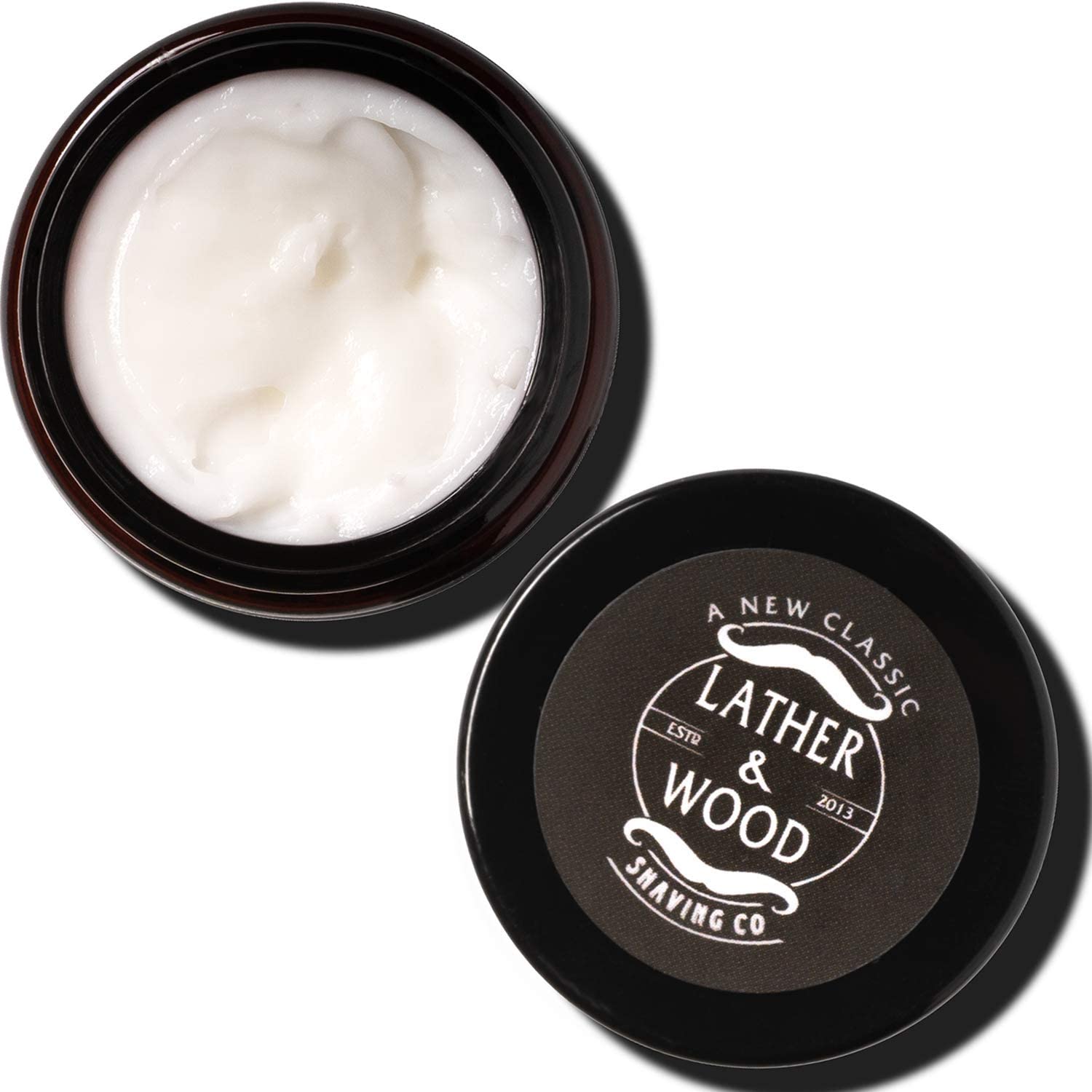 Lather & Wood caffeine eye cream ingredient blend closeup emphasizes peptides and vitamins.