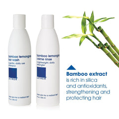 LATHER Bamboo Lemongrass Conditioner pump enables easy, even application.