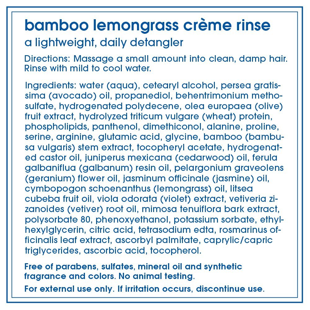LATHER Bamboo Lemongrass Shampoo pour-action captures inviting aroma for daily use.