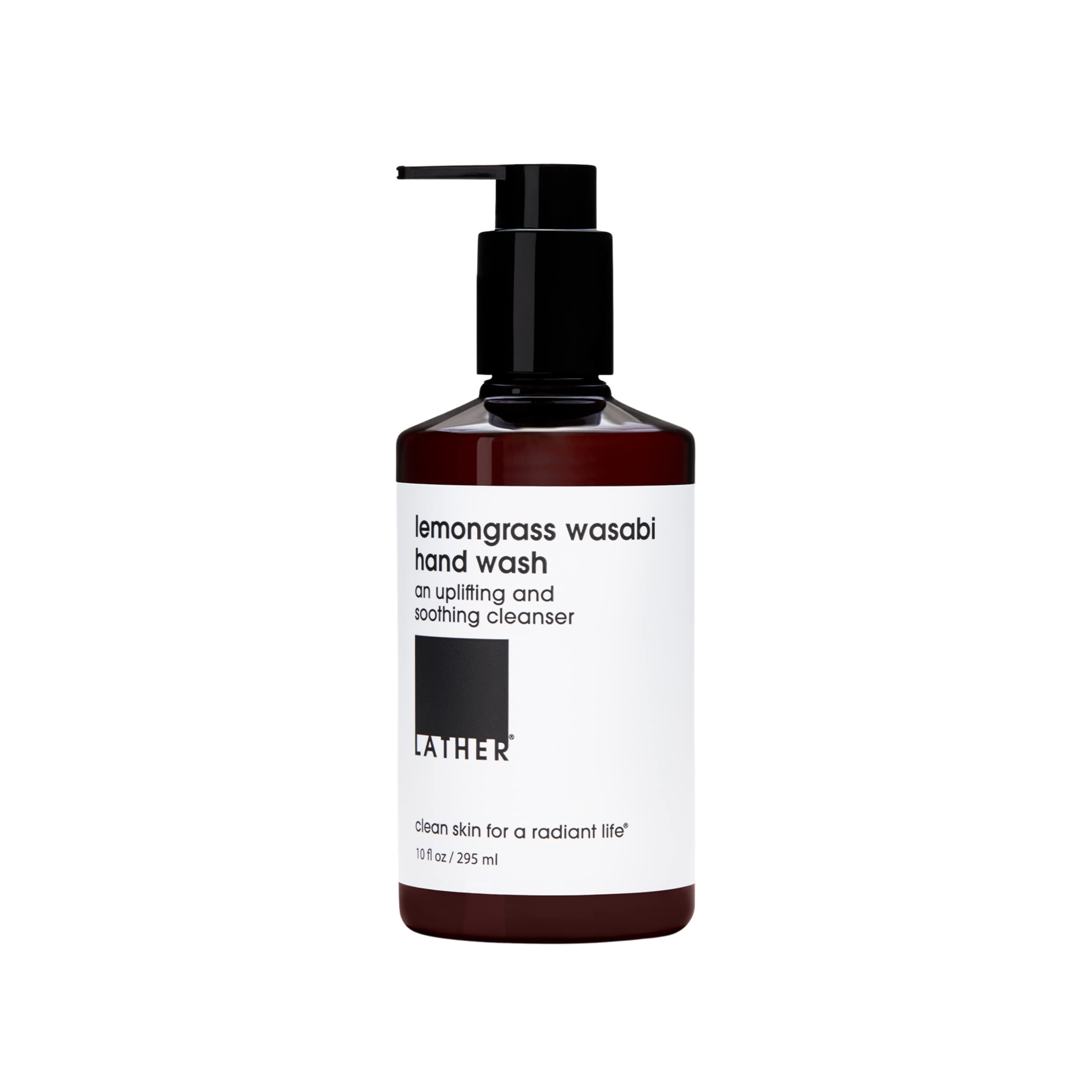 LATHER Lemongrass Wasabi Hand Wash bottle for daily refreshing cleanse