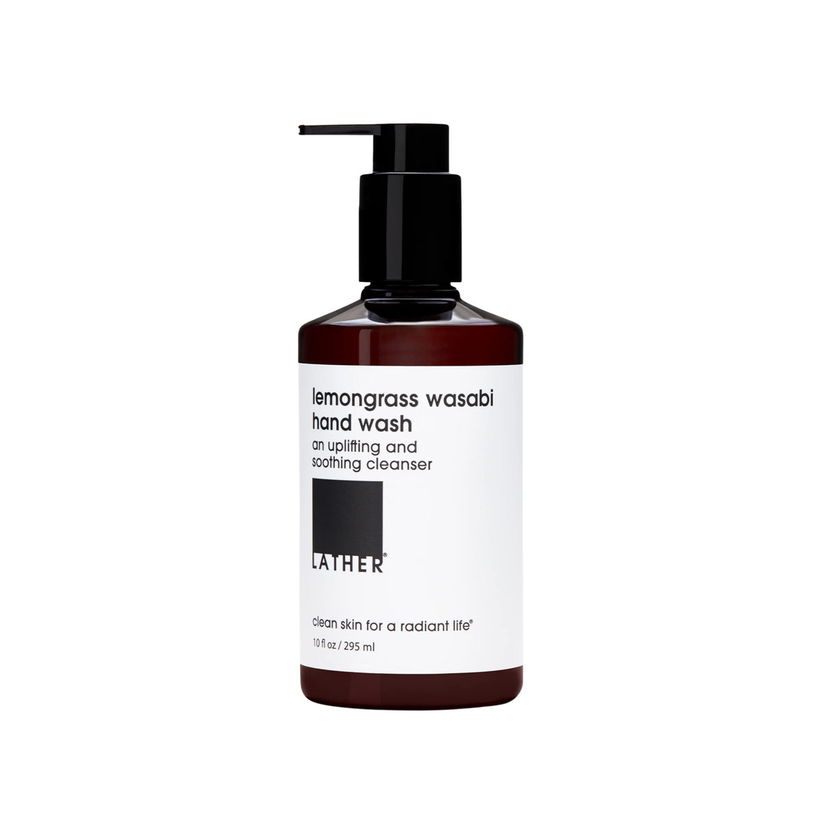 LATHER Lemongrass Wasabi Hand Wash bottle for daily refreshing cleanse