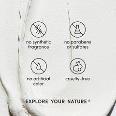 LATHER Mint Thyme Hair Wash ingredients-closeup features chamomile and cucumber refreshing scalp.