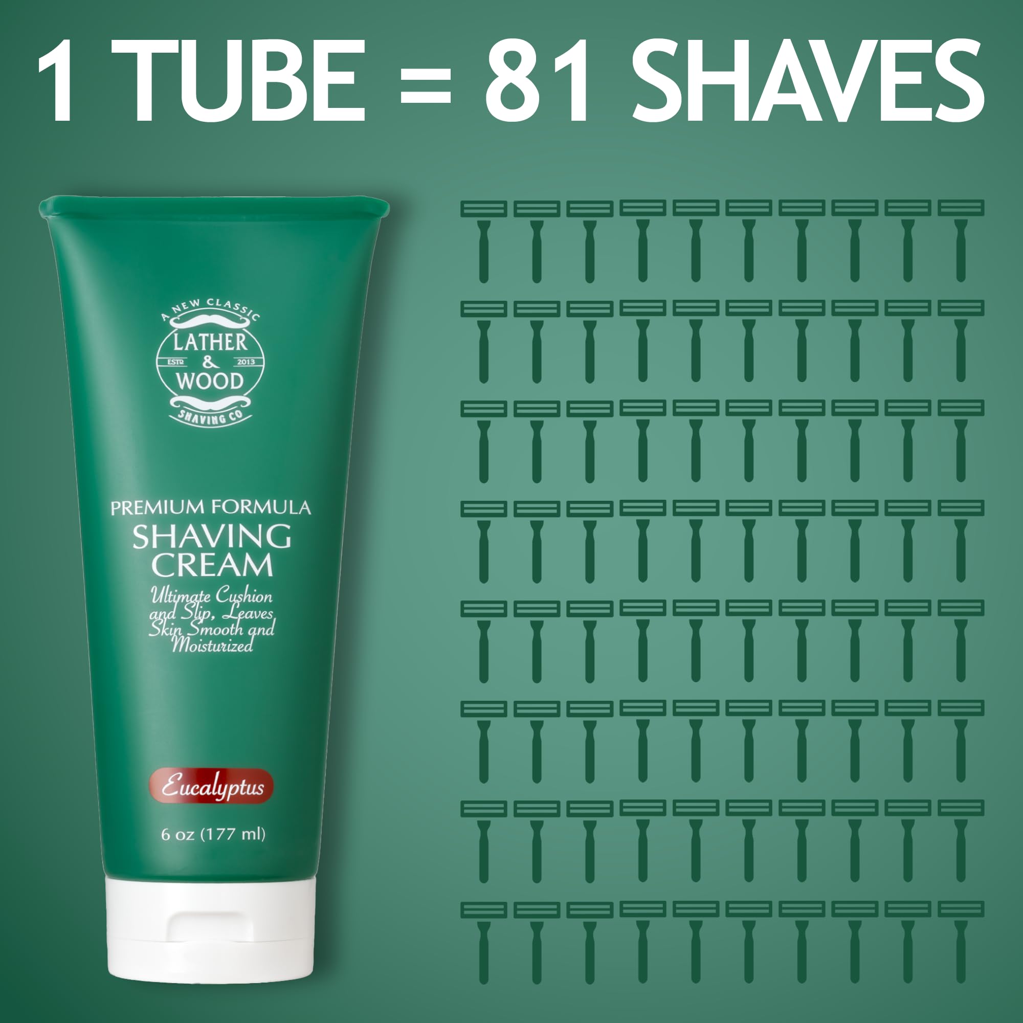 Shaving session using Lather & Wood cream with seamless glide