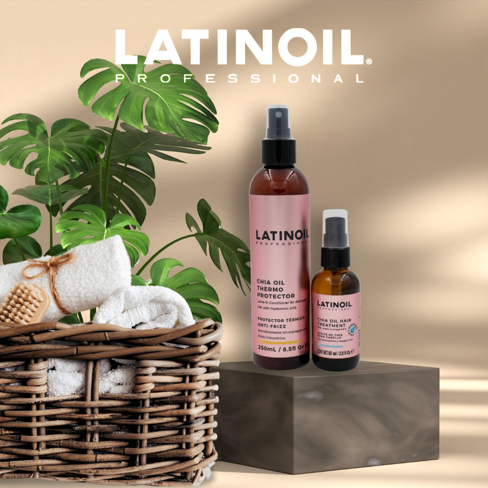 LATINOIL Chia Oil Heat Protectant Spray daily care supports hydrated hair