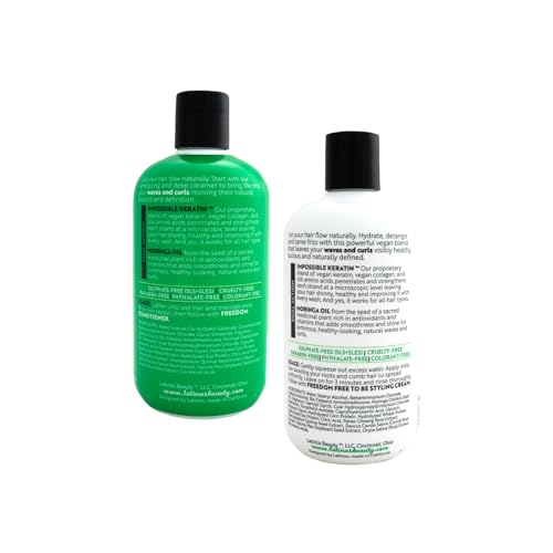 LATINUS Lu defined curls conditioner tube showing hydration and frizz reduction