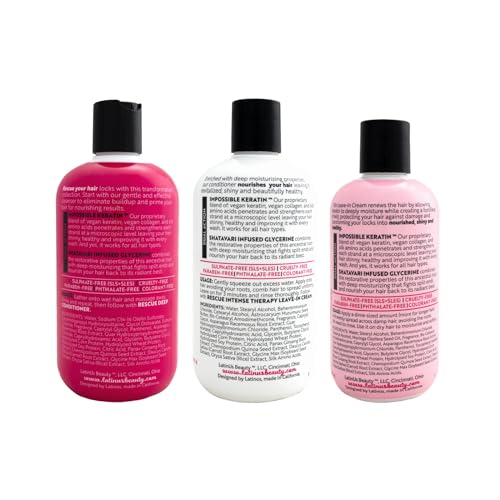 LATINUS Lu Rescue Conditioner bottle provides deep hydration for softer hair.