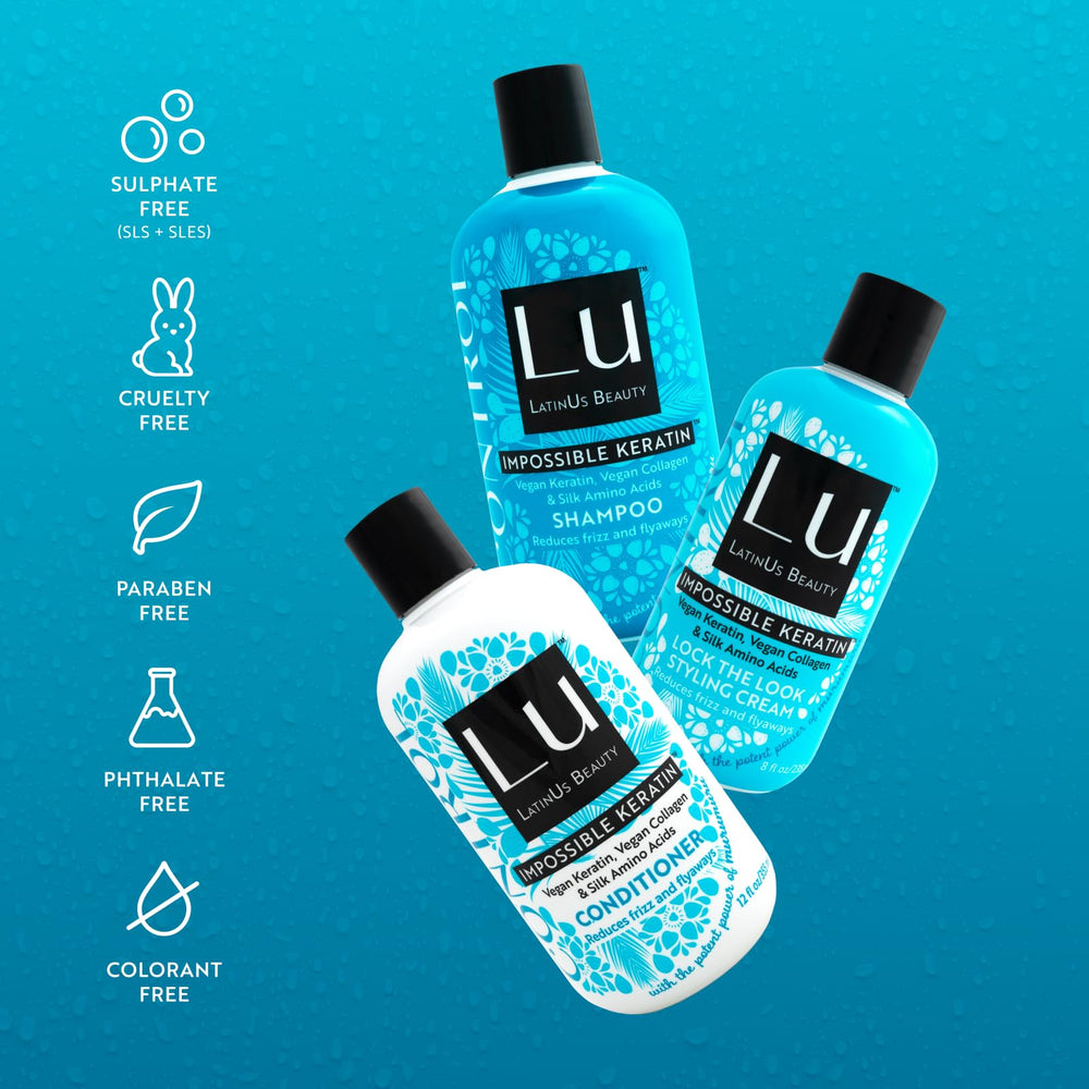 Lu by LatinUs sulfate free formula label signals clean, gentle care
