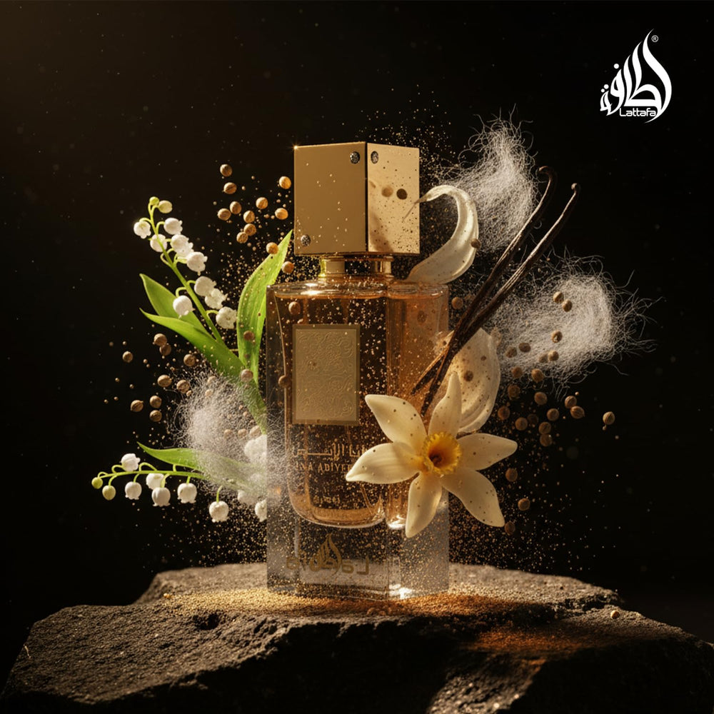 Lattafa Ana Abiyedh Poudree amber-oud hints add depth