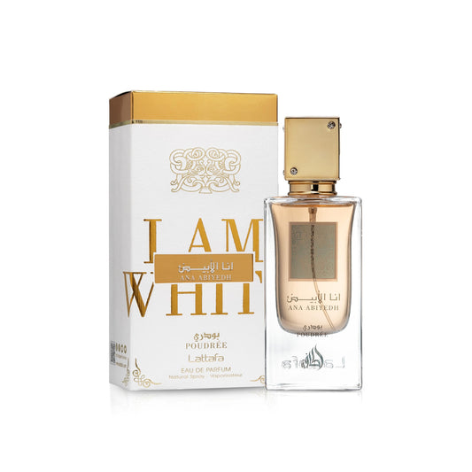 Lattafa Ana Abiyedh Poudree opening with rose notes suggesting freshness