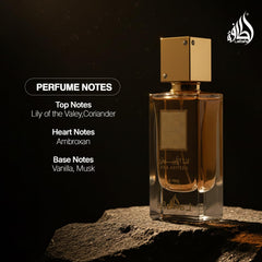 Lattafa Ana Abiyedh Poudree vanilla-tonka base for creamy sweetness