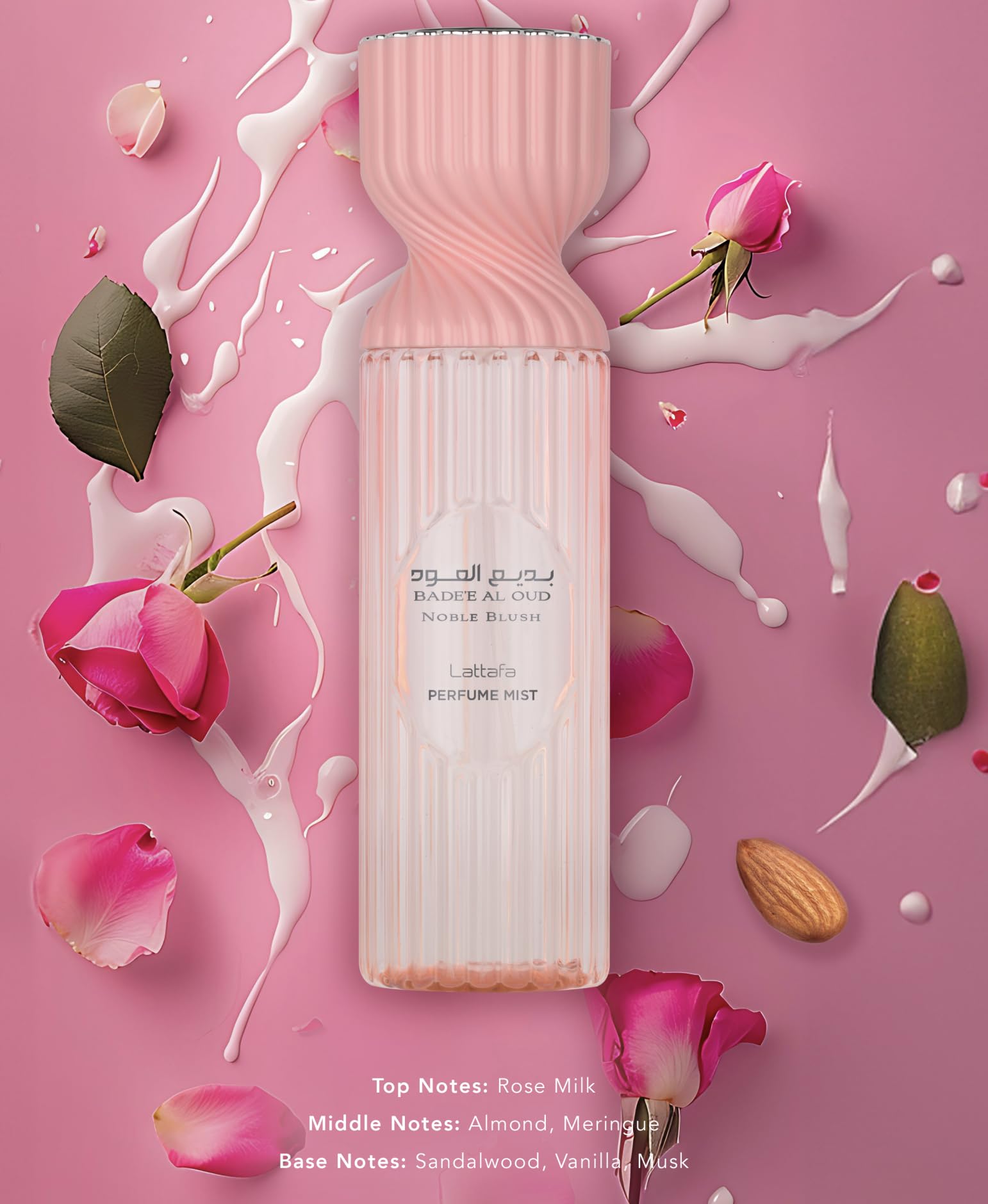 Lattafa Badee Al Oud Noble Blush with gourmand heart, ideal for cozy evenings.