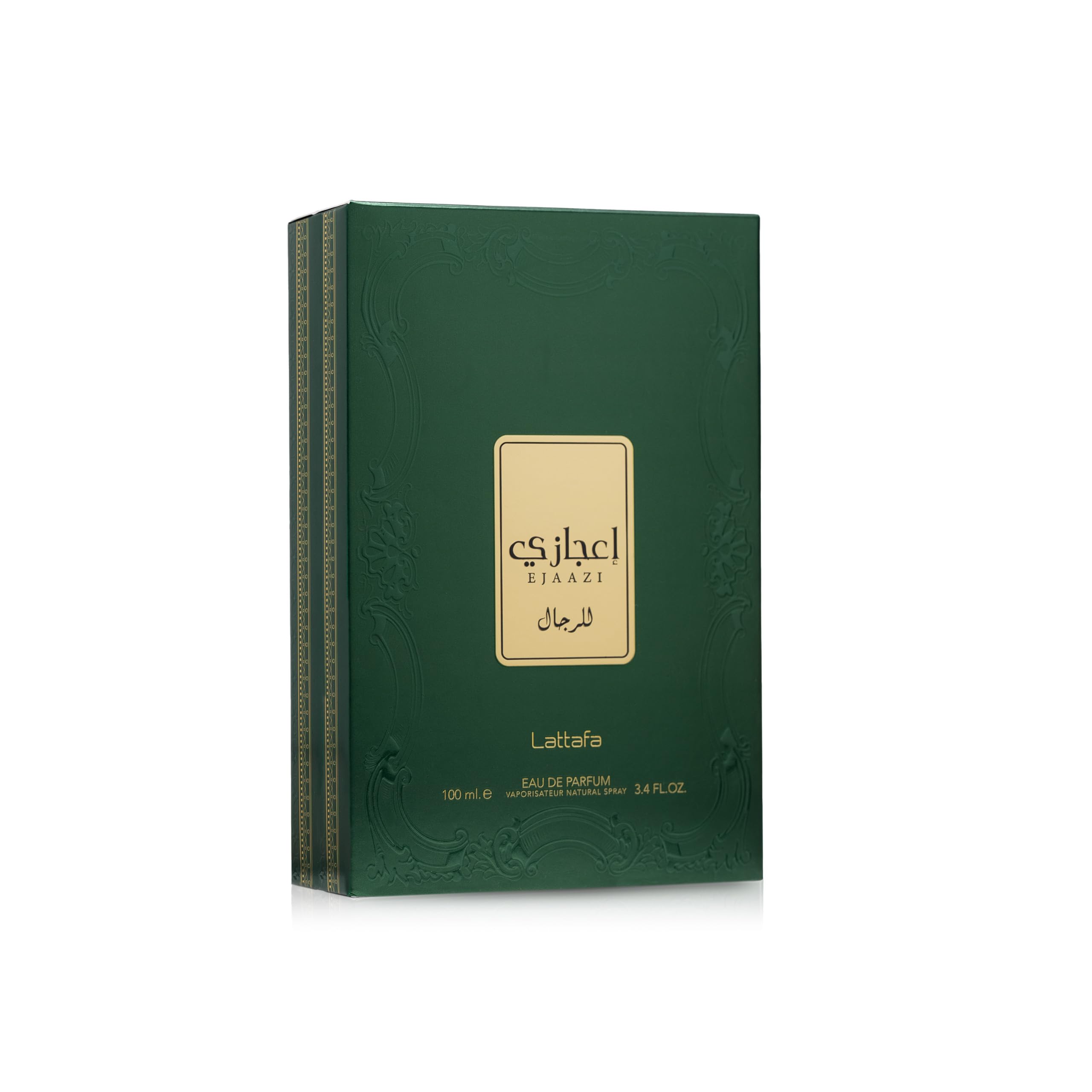 Lattafa Ejaazi vetiver depth grounds the fragrance for refined evenings
