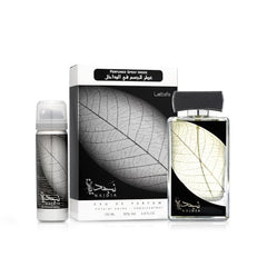 Najdia deodorant spray bottle with sleek packaging offering light daily scent.