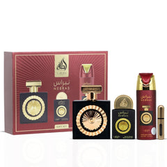 Lattafa Pride Nebras gift set packaging ready for gifting.