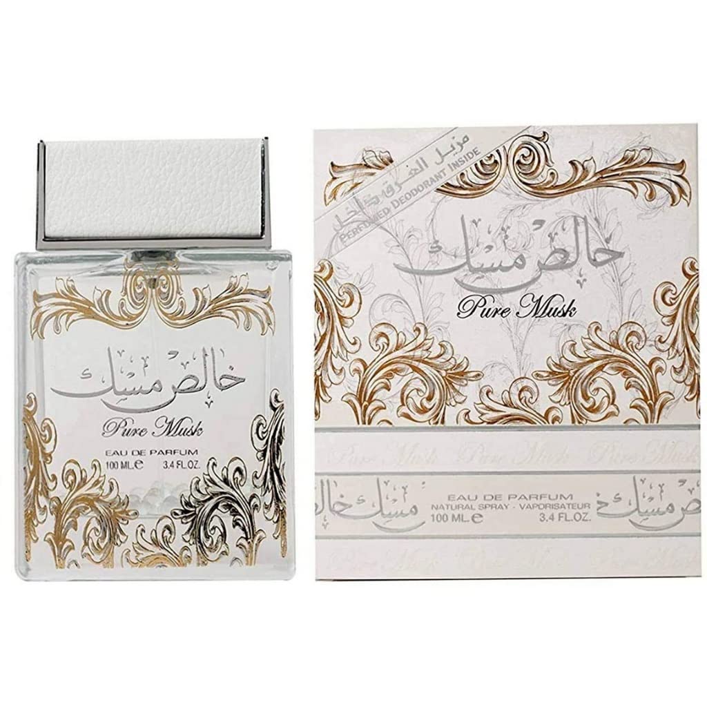 Lattafa Pure Musk floating balls inside the bottle evoke purity and lightness.