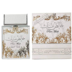 Lattafa Pure Musk floating balls inside the bottle evoke purity and lightness.