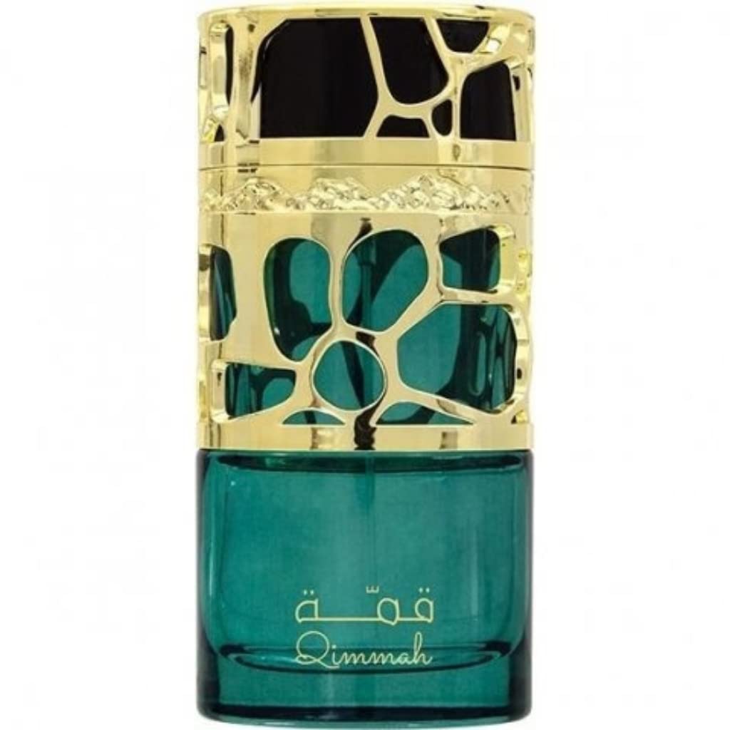 Lattafa Qimmah heart notes of myrrh and amber, adding warmth for evenings.