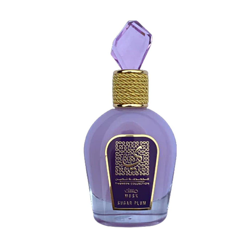 Lattafa Musk Sugar Plum heart notes floral fruity complexity for day to night