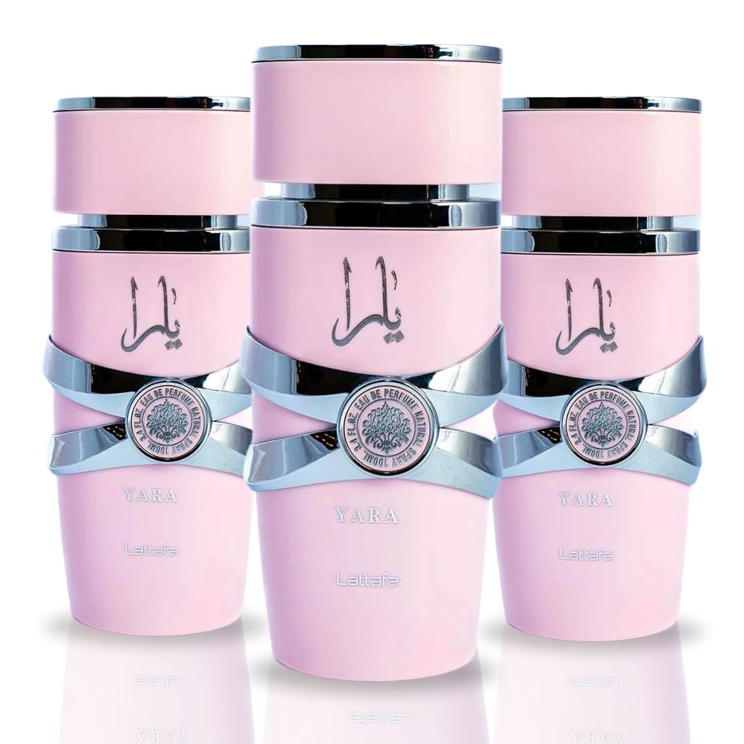 Lattafa Yara bottle front view, amber vanilla scent for daily wear.