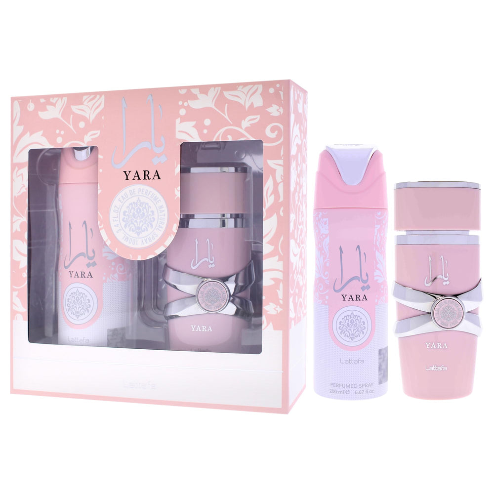 Lattafa Yara vanilla-musk bottle conveys warm, comforting vibe.
