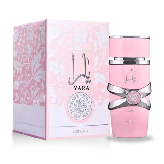 Lattafa Yara packaging trio, showcasing the 3-pack for versatile gifting or rotation.